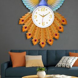 Attractionz Brown & White Textured Acrylic Round Contemporary Wall Clock-picture-27