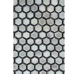 dazzhome Grey & Black Hair On Leather Geometrical Hand Woven 8ftX10ft Carpet image 2