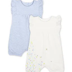 mothercare Infant Girls Pack Of 2 Pure Cotton Rompers-picture-56