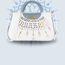 LIKE STYLE Cutwork Self Design Structured Handheld Bag-picture-47