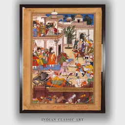 INDIAN CLASSIC ART Brown & Black Indian Folk Art Wall Art-image-39