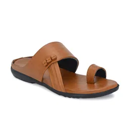 Anouk Men Tan Brown One Toe Comfort Sandals image 5