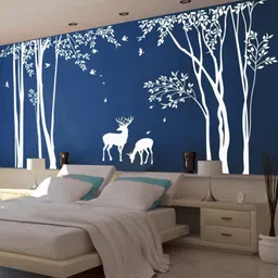 aaradhya collection Large Reusable Wall Stencil for Home Decor (Deer With Trees, 134 x 96 inch) B_DEER1 Wall Stencil Stencil-picture-13