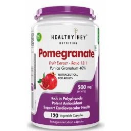 HealthyHey Nutrition Pomegranate Fruit Extract 500mg- 120 Vegetable Capsules (120)-image-56