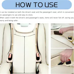 lavitra Car Seat Side Gap Filler Slot Storing Phone Cards & Coins, Side Gap Plug beige Car Bottle Holder image 4