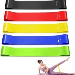 comodo Professional toning Loop Resistance Band (Multicolor, Pack of 5) Fitness Band Fitness Band image 1