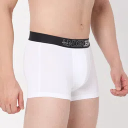 Underjeans by Spykar Men White Cotton Blend Trunk image 3