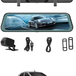 maties 9.66inch Digital Mirror DVR Full Touch Screen With TFT/Night Vision For Car-93 Black LCD-picture-17