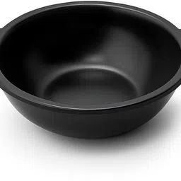 Melamine Serving Bowl PearlCraft Kadhai Bowl 8 Inch Round Black 1 Pc Melamine Serving Bowl-picture-17