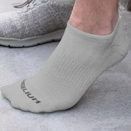 Heelium Men Pack of 4 Odour-Free Padded Base Anti-bacterial Bamboo Ankle Length Socks image 2