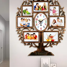 Attractionz Brown Textured Round Contemporary Wall Clock image 5