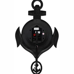 Attractionz Beige & White Textured Round Shaped Vintage Wall Clock image 5