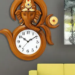 Attractionz Brown & Beige Wall Clock image 3