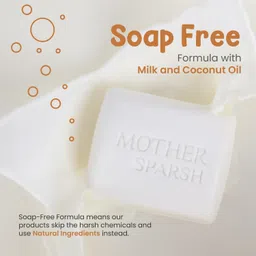 mother sparsh Moisturizing Baby Bathing Soap Bar (pH 5.5) with Milk, Coconut Oil and Vitamin E image 3