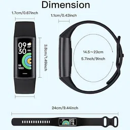 Cubonic C68 Activity Tracker 1.1''AMOLED Screen Fitness Watches with Heart Rate image 5