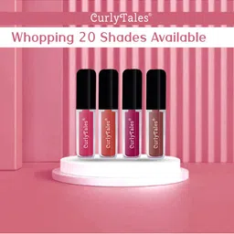 CurlyTales Set Of 4 Lightweight & Waterproof True Matte Liquid Lipstick 16ml - 08+10+11+15 image 4