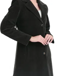 brazo Polyster Solid Coat For Women image 2