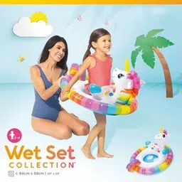 tiny tales Inflatable See Me Sit Pool Ride(IND*7894013), Multi Color Inflatable Swimming Safety Tube-picture-34