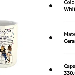 convay hopin Ston to My Bestie if I Could give You one Thing in Life Ceramic Coffee Mug image 2