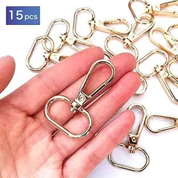 pransunita Lobster Claw Clasp Trigger Snap Oval Ring Swivel Hooks for Purses image 3