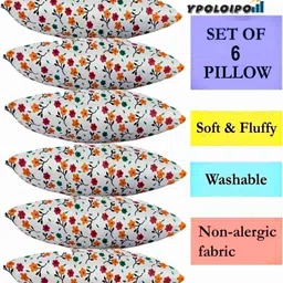 ypoloipo Polyester Fibre Sleeping Pillow Pack of 6 Abstract LUXURY-picture-22