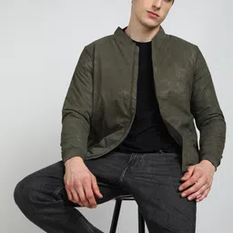 park avenue Men Solid Bomber Jacket-picture-25