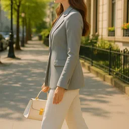 aarominfinity Women Solid Single Breasted Casual, Party, Formal, Festive & Wedding Blazer image 3