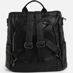 HAUTE SAUCE by  Campus Sutra Leather Ergonomic Medium Backpack image 2