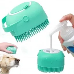 aviean international Dog Bath scrub Body Scrubber For Bathing For All Dog Breeds Non Toxic Soft Brush Basic Comb forDog & Cat-picture-10