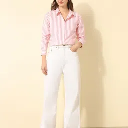 u.s. polo assn. Women Regular Fit Striped Casual Shirt image 5