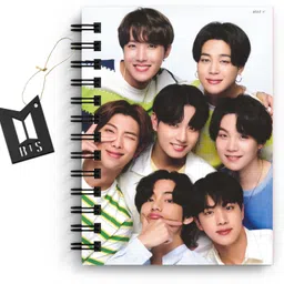 di-kraft BTS Boys Printed Notebook/Diary With Bookmark for Home and office use(6*8Inch) A5 Diary Unruled 160 Pages-picture-10
