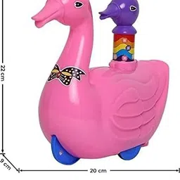 shrisha creation Push 'N' Go Duck, without Battery image 2