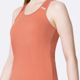 Van Heusen Rust Orange Solid Tank Lounge T-shirt image 2