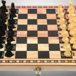 hyper Wooden Folding Chess Set 14*14 inch || Solid Plastic Chess Pieces || Strategy 34.5 cm Chess Board image 2