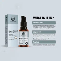 Nuerma Science Salicylic 2% Face Serum with Vitamin C & Peptide for Excess Oil - 30ml image 5