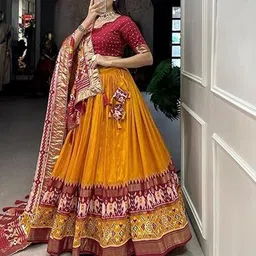 sarathybiz Floral Print Semi Stitched Lehenga Choli image 2
