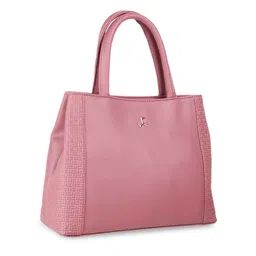 Mochi Pink PU Shopper Handheld Bag image 2