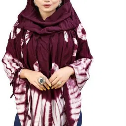 arya Printed Rayon Women Maroon Scarf image 4