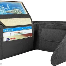 keyur Men Casual Black Artificial Leather Wallet image 2