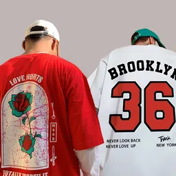 hell bound Pack of 2 Men Typography Round Neck Cotton Blend Multicolor T-Shirt-picture-26