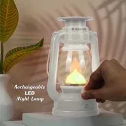 slyka LED Lantern With 1st Step Night Lamp Solar Rechargeable 4 hrs Lantern Emergency Light image 2