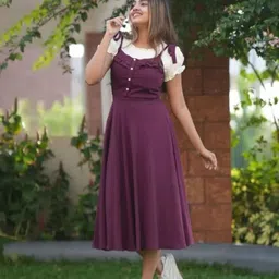 Women Purple Dungaree-image-7