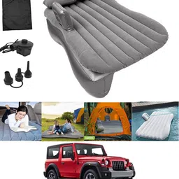 abjd Silver Inflatable Car Travel Bed/Two Pillows/Pump For Thar Mahindra 2020 Multifunctional Car Inflatable Bed Mattress For(Car Travel,Camping,Swimming) Car Inflatable Bed-picture-10