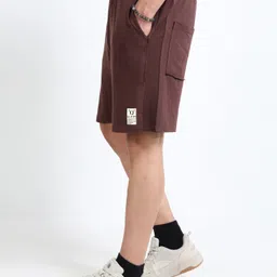 q-cut Self Design Men Brown Casual Shorts image 1