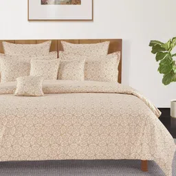 SWAYAM Ananda Beige & Off White Printed Pure Cotton AC Room 150 GSM Double Bed Comforter image 5