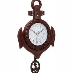 Attractionz Brown & White Analogue Wall Clock image 3