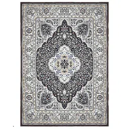 status Brown Polyester Oriental 4 x 6 Feet Machine Made Carpet image 3