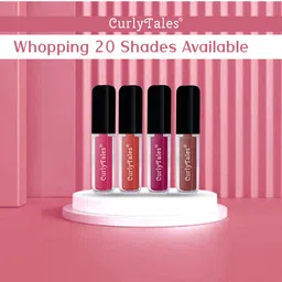 CurlyTales Set of 4 Lightweight & Waterproof True Matte Liquid Lipsticks 4 ml Each-Red 03 - Pink Nude 08 - Nude 09 - Maroon 14 image 3