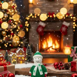 drematical Handcrafted Snowman Decorative Candle |Christmas Home Décor | Jasmine Scent Candle image 3