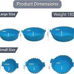 bazaarnest Air Fryer Silicone Pot with Handle Reusable Air Fryer Liner Heat Resistant Airfryer Tray image 2